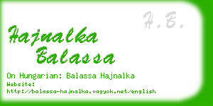 hajnalka balassa business card